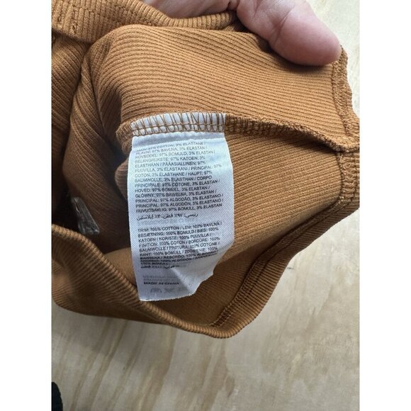 NWTs Ragged Priest Ragged Jeans Corset Hem Top Brown Ribbed Womens Sz 4 S - Picture 3 of 6
